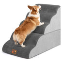Modular Four- or Five-Tier Foam Pet Steps – Grey / 5 Tiers view 4