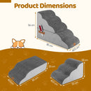 Modular Four- or Five-Tier Foam Pet Steps – Grey / 5 Tiers view 5