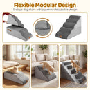 Modular Four- or Five-Tier Foam Pet Steps – Grey / 5 Tiers view 9