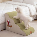 Modular Four- or Five-Tier Foam Pet Steps – Green / 4 Tiers view 1
