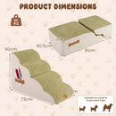 Modular Four- or Five-Tier Foam Pet Steps – Green / 4 Tiers view 5