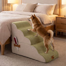 Modular Four- or Five-Tier Foam Pet Steps – Green / 5 Tiers view 6
