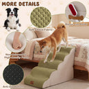 Modular Four- or Five-Tier Foam Pet Steps – Green / 5 Tiers view 10