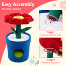 Cute cat tree with flower perch and stem scratching post in multicolour, perfect for indoor lounging and scratching.