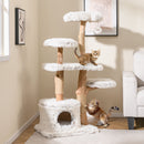 135 cm Pear Wood Cat Tower with Flower Perch – view 1