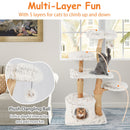 135 cm Pear Wood Cat Tower with Flower Perch – view 10