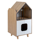 House-Shaped Cat Litter Cabinet with Upper Shelf – view 3