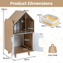 House-Shaped Cat Litter Cabinet with Upper Shelf – view 5