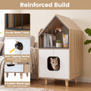 House-Shaped Cat Litter Cabinet with Upper Shelf – view 8