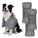 Three-Piece Microfibre Dog Drying Towel Set with Hand Pockets – Grey – view 4