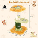 Cat scratcher with thick sisal post and plush tiers, featuring a cozy perch and interactive hanging ball for playful.