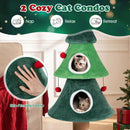 142 cm Festive Cat Tower with Two Condos and Jute Post – view 4