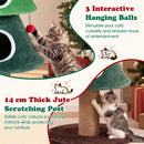 142 cm Festive Cat Tower with Two Condos and Jute Post – view 6