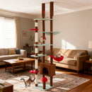 Adjustable Floor-to-Ceiling Mushroom Cat Tower – view 1