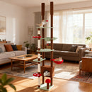 Adjustable Floor-to-Ceiling Mushroom Cat Tower – view 2