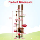 Adjustable Floor-to-Ceiling Mushroom Cat Tower – view 5