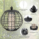 Metal Hanging Bird Feeder with Protective Cage – 3 kg – image 7