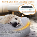 171 cm Plush Nap Bed with Blanket and Pillow – Grey view 3