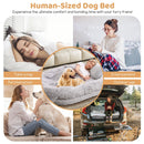171 cm Plush Nap Bed with Blanket and Pillow – Grey view 10