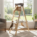 151 cm Folding Pine Cat Climbing Tower with Perch – view 1