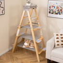 151 cm Folding Pine Cat Climbing Tower with Perch – view 2