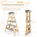 151 cm Folding Pine Cat Climbing Tower with Perch – view 5