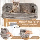 151 cm Folding Pine Cat Climbing Tower with Perch – view 6