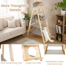 151 cm Folding Pine Cat Climbing Tower with Perch – view 10