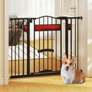 Adjustable Pet Gate with Small Door and Two Extensions – view 1