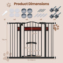 Adjustable Pet Gate with Small Door and Two Extensions – view 4