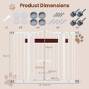 Adjustable Pet Gate with Small Door and Two Extensions – view 4