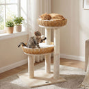 75.5 cm Cat Tower with Two Woven Baskets – view 1