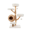 134 cm Pear Wood Cat Tree with Woven Condo – view 5