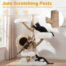 134 cm Pear Wood Cat Tree with Woven Condo – view 8