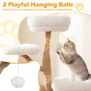 134 cm Pear Wood Cat Tree with Woven Condo – view 10