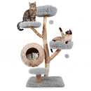 134 cm Pear Wood Cat Tree with Woven Condo – view 2
