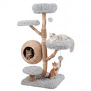 134 cm Pear Wood Cat Tree with Woven Condo – view 3