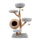 134 cm Pear Wood Cat Tree with Woven Condo – view 5
