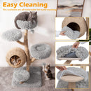 134 cm Pear Wood Cat Tree with Woven Condo – view 7