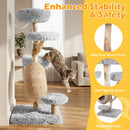 134 cm Pear Wood Cat Tree with Woven Condo – view 9