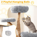 134 cm Pear Wood Cat Tree with Woven Condo – view 10