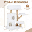 93 cm Pear Wood Cat Tower with Two-Storey Condo – view 5