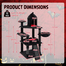 127 cm Gothic Cat Tower with Castle Condo and Coffin Bed – view 5
