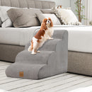 51 cm Four-Tier Foam Pet Steps with Washable Cover – Grey view 1