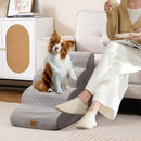 51 cm Four-Tier Foam Pet Steps with Washable Cover – Grey view 2