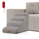 51 cm Four-Tier Foam Pet Steps with Washable Cover – Grey view 4