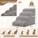 51 cm Four-Tier Foam Pet Steps with Washable Cover – Grey view 5
