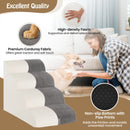 51 cm Four-Tier Foam Pet Steps with Washable Cover – Grey view 9