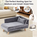 81 cm Plush Pet Sofa with Removable Cushion and Pillow – Grey – view 10