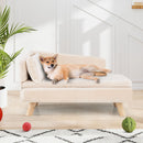 81 cm Plush Pet Sofa with Removable Cushion and Pillow – White – view 1